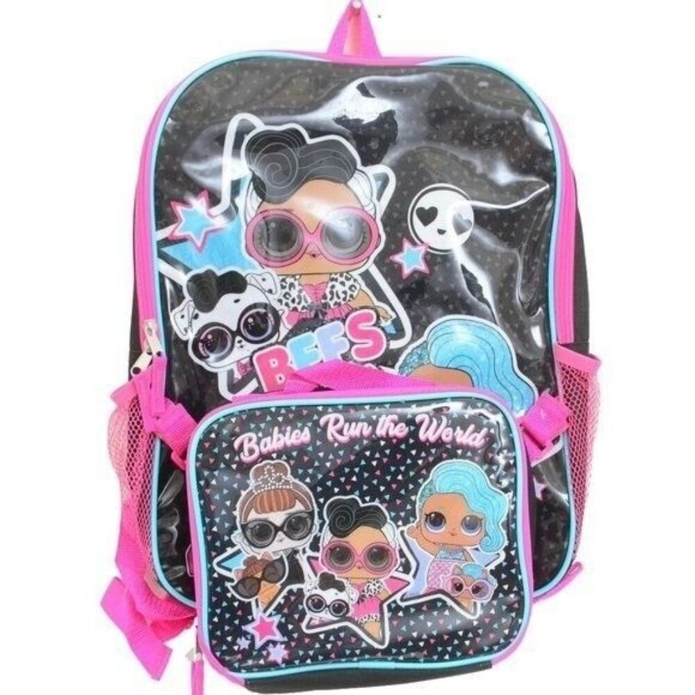 NEW L.O.L. Surprise! 17" 2-Piece Set with Lunch Tote Bag Laptop Backpack